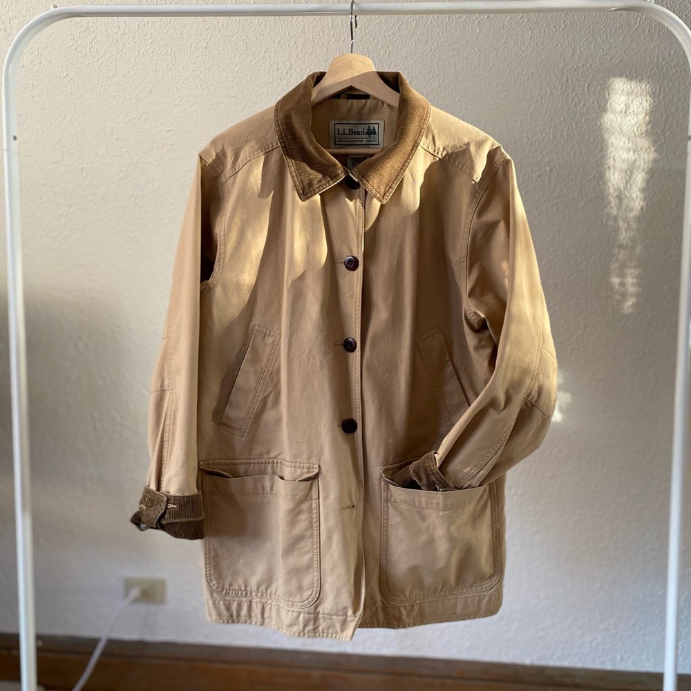 L.L. bean lightweight tan hunting jacket